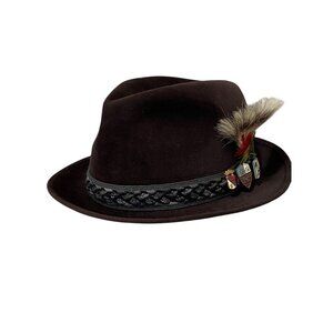 Vintage Champ Felt Fedora Hat in Brown for Men